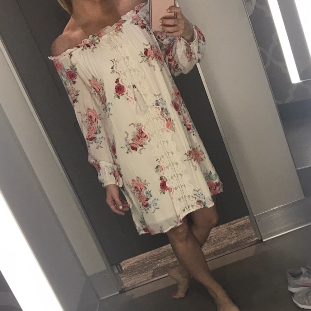 Floral Off Shoulder Dress